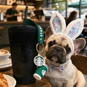 🖤✨ Starbucks Black Ribbed Tumbler Bundle ✨🖤